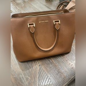 Brown leather Michael Kors handbag